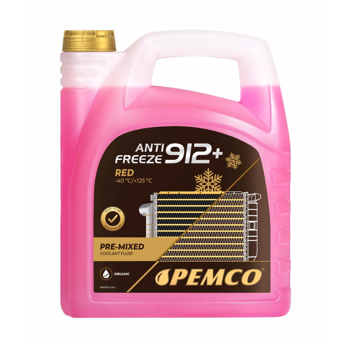 PEMCO Antifreeze 912+ (-40°C) ΚΟΚΚΙΝΟ 5L